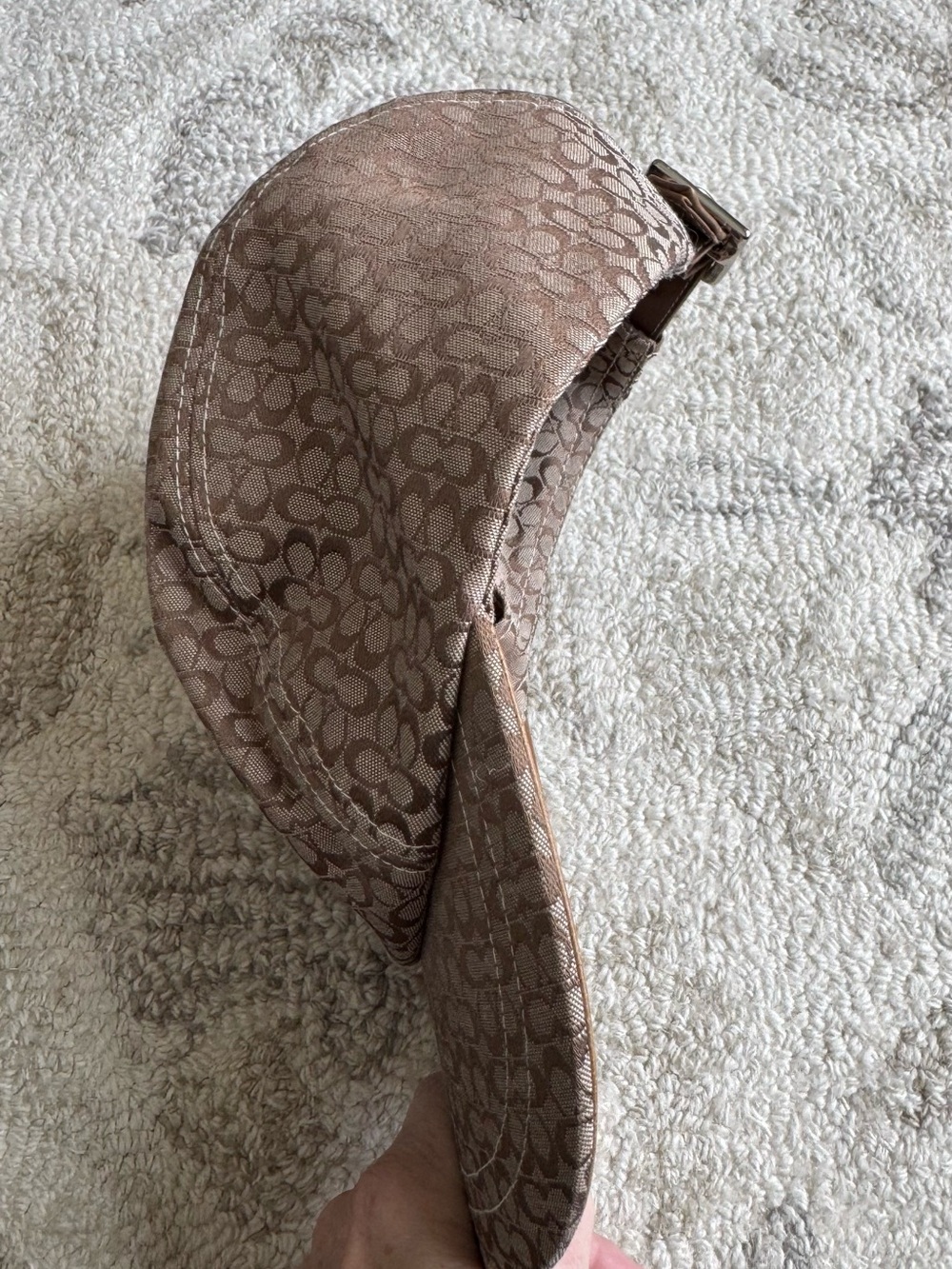 EUC Coach Signature Monogram Baseball Hat In Brown - Picture 9 of 9